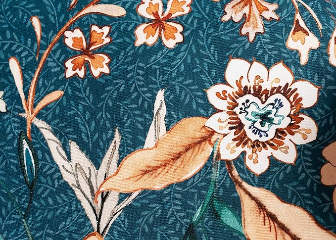Maison d' Hermine Table Cloth Rectangle Table 100% Cotton 60 x 90 Inches Fall Tablecloth Reusable Everyday Use for Thanksgiving Christmas Decorations Dining Farmhouse Party (Luxury Loft - Dark Teal)