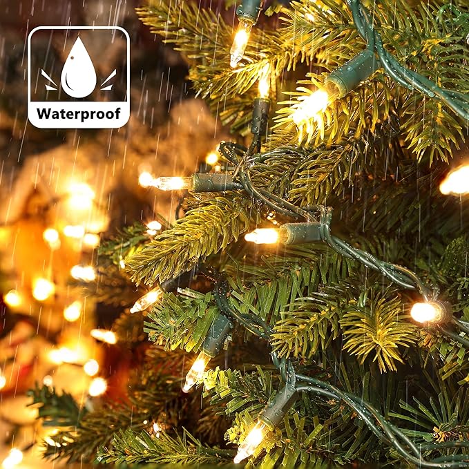 Joomer Mini Christmas String Lights - Total 58.5 FT 300 LED Plug-in String Light, Connectable Waterproof Fairy Lights for Indoor Outdoor Decor, Patio, Home,Christmas Decoration - Warm White