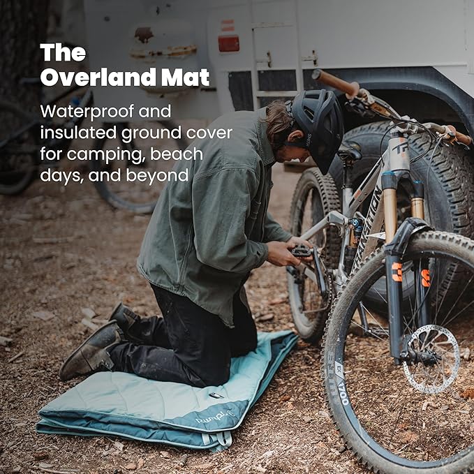Rumpl Overland Mat – Waterproof, Padded Ground Cover and Blanket, Marionberry