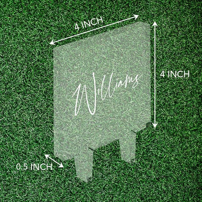 Andaz Press Clean Modern Last Name Custom Wedding Cake Topper, Acrylic Square Personalized Couple Cake Topper