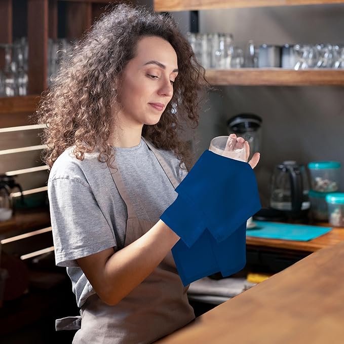 Utopia Home [24 Pack, Royal Blue] Cloth Napkins 17x17 Inches, 100% Polyester Hemmed Edges, Washable and Reusable Ideal for Parties, Weddings and Dinners