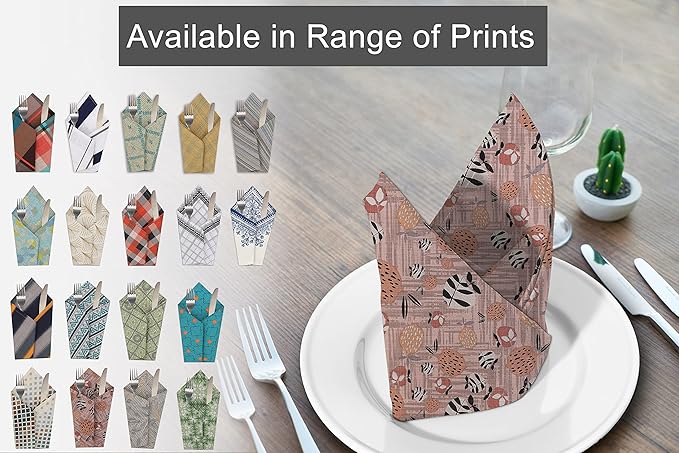 RUVANTI Cloth Napkins Set of 6 Cotton 100%, 18x18 Inches Napkins Cloth Washable, Soft, Absorbent. Cotton Napkins for Parties, Christmas, Thanksgiving, Weddings, Dinner Napkins Cloth - Dusty Palette