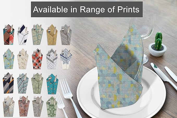 RUVANTI Cloth Napkins Set of 12 Cotton 100%, 18x18 Inches Napkins Cloth Washable, Soft, Absorbent. Cotton Napkins for Parties, Christmas, Thanksgiving, Weddings, Dinner Napkins Cloth - Quarterly