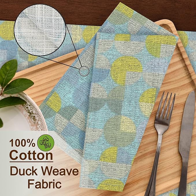 RUVANTI Cloth Napkins Set of 12 Cotton 100%, 18x18 Inches Napkins Cloth Washable, Soft, Absorbent. Cotton Napkins for Parties, Christmas, Thanksgiving, Weddings, Dinner Napkins Cloth - Quarterly