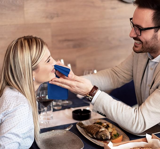 Utopia Home [24 Pack, Royal Blue] Cloth Napkins 17x17 Inches, 100% Polyester Hemmed Edges, Washable and Reusable Ideal for Parties, Weddings and Dinners