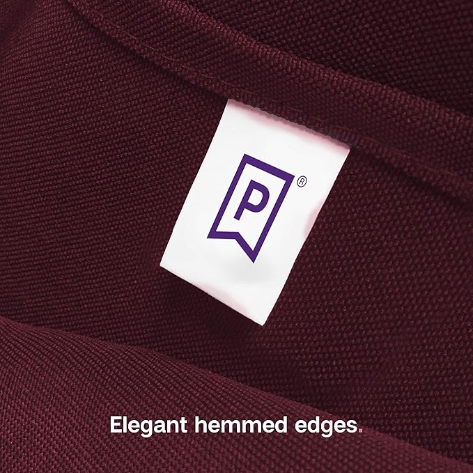 Gee Di Moda Fitted Tablecloth - 48 x 30 Inch Burgundy Fitted Table Cloth for 4 Foot Rectangle Table - Heavy Duty Washable Fabric - for 4 Ft Buffet Table Holiday Party Dinner Wedding & Trade Show