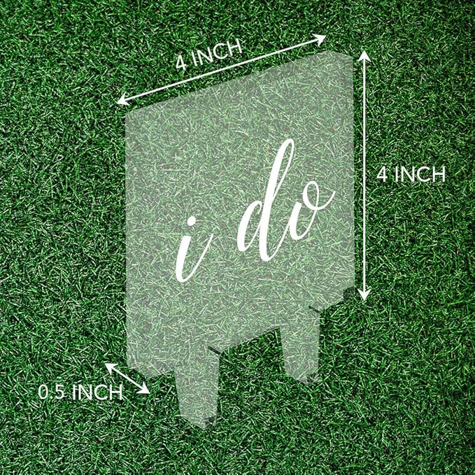 Andaz Press I Do Modern Custom Wedding Cake Topper, Acrylic Square Couple Cake Topper