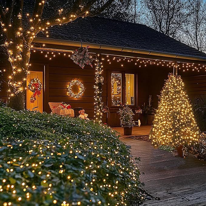 Joomer Mini Christmas String Lights - Total 58.5 FT 300 LED Plug-in String Light, Connectable Waterproof Fairy Lights for Indoor Outdoor Decor, Patio, Home,Christmas Decoration - Warm White