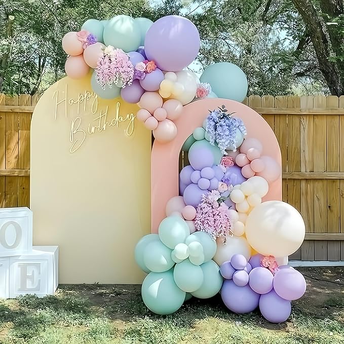 95pack Pastel Balloons Different Size 18/12/10/5 Inch Pastel Balloon Garland Arch Kit for Graduation, Wedding, Birthday, Princess Theme, Easter, Baby Shower, Anniversary Party Decorations