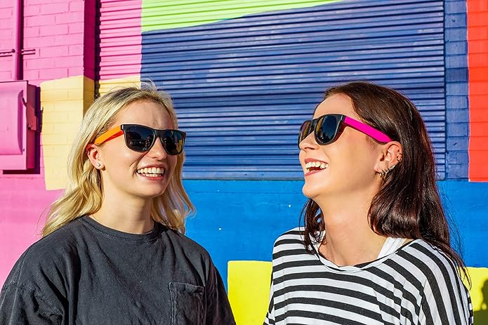EDGEIWEAR 80s Neon Party Sunglasses for Adult Party Favors with CPSIA certified-Lead(Pb) Content Free