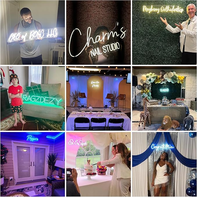 ADVPRO Custom LED Neon Signs, Customizable for Girl Bedroom, Birthday Party, Personalized Large Led Neon Light Sign with Surname, Name, Nickname, Character Name Logo