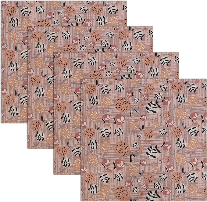 RUVANTI Cloth Napkins Set of 6 Cotton 100%, 18x18 Inches Napkins Cloth Washable, Soft, Absorbent. Cotton Napkins for Parties, Christmas, Thanksgiving, Weddings, Dinner Napkins Cloth - Dusty Palette