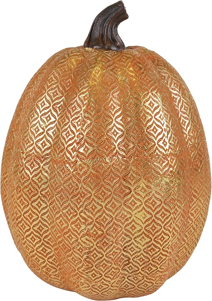 Northlight Embossed Fall Harvest Pumpkin Decoration - 9.75"