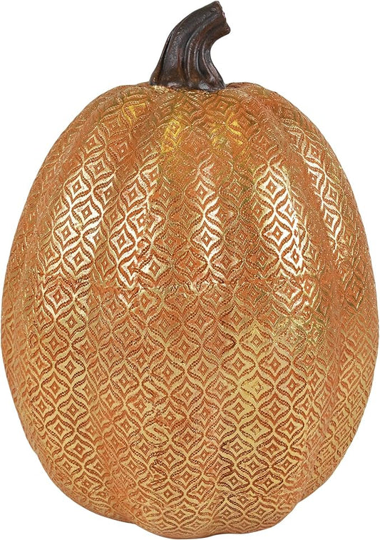Northlight Embossed Fall Harvest Pumpkin Decoration - 9.75"