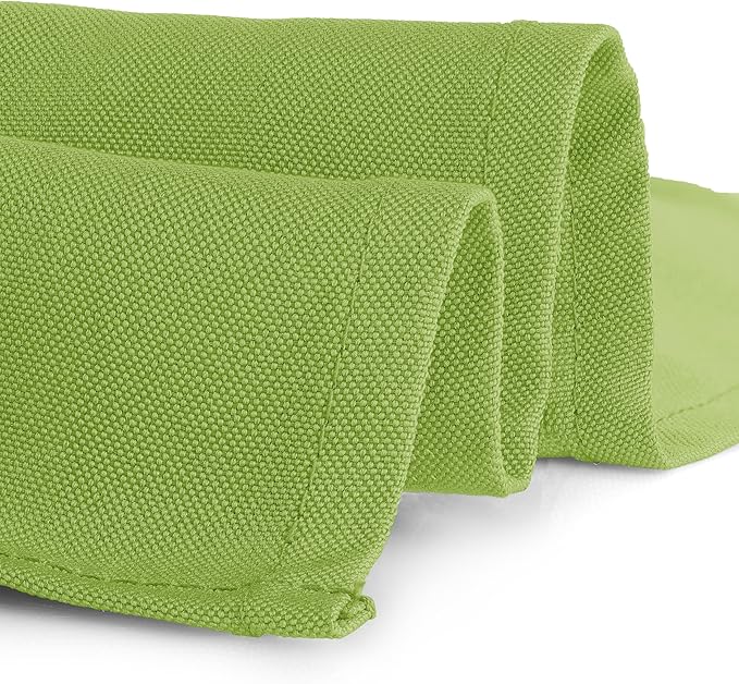Gee Di Moda Fitted Tablecloth - 72 x 30 Inch Apple Green - Heavy Duty Washable Fabric - For 6 Ft Rectangular Table