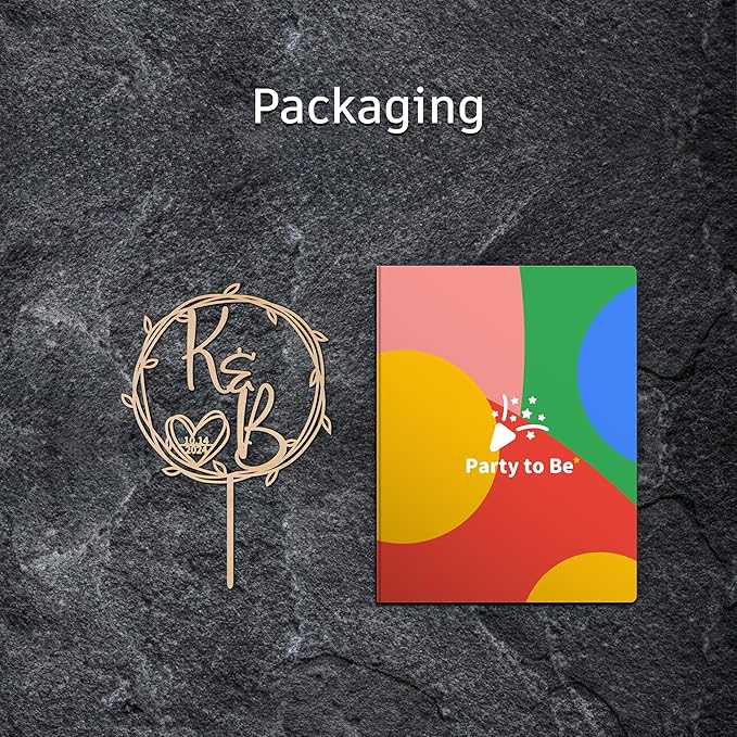 Wedding Cake Topper Personalized Bride and Groom's Initials and date Custom Cake Decoration Leaf Wreath in Wood