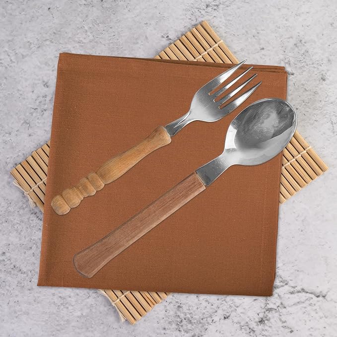 Urban Villa Cloth Napkins Rust Dinner Napkins Set of 12 20X20 Inches 100% Cotton Absorbent Washable Durable Reusable Cloth Napkins Ideal for Farmhouse Party Thanksgiving Harvest Fall Dinner Napkins