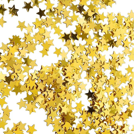 Gold Star Confetti - 60g (2.11OZ) Shiny Gold Table Confetti for Weddings, Parties, Celebrations – Biodegradable Glitter Star for Tables, Cards, Photo Backdrops