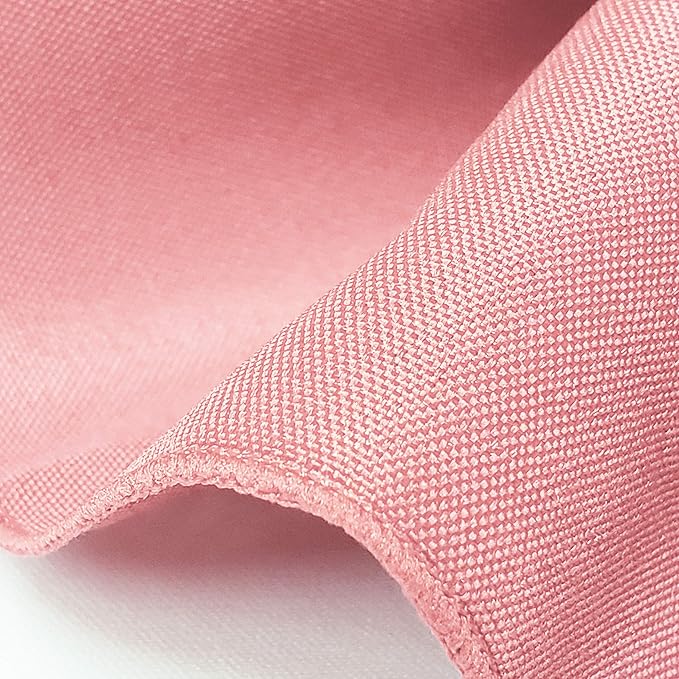 TableLinensforLess 17"x17" Polyester Cloth Napkins, Set of 6 (Pink) | Easy-Care, No-Iron Finish, Superior Color Retention, Machine Washable