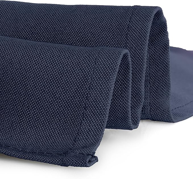 Gee Di Moda Fitted Tablecloth - 72 x 30 Inch Navy Blue Fitted Table Cloth for 6 Foot Rectangle Table - Heavy Duty Washable Fabric - for 6 Ft Buffet Table Holiday Party Dinner Wedding & Trade Show