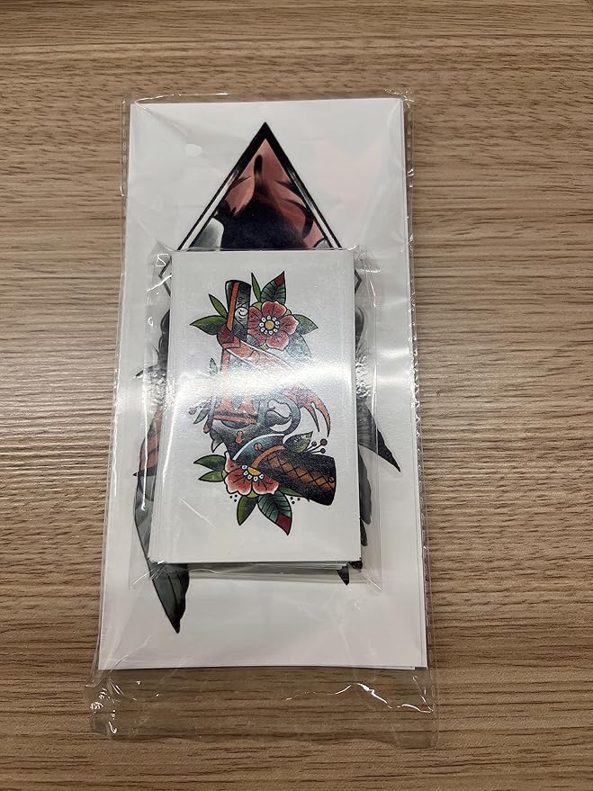 77 sheets Classic Temporary Tattoos Adult, Old School Tattoos Stickers, Sailor Jerry Style Fake Tattoo, American Traditional Flower Rose Arm Temporary Tattoos for Women Men Kids