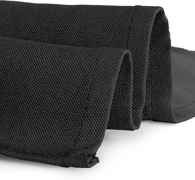 Gee Di Moda Fitted Tablecloth - 72 x 30 Inch Black Fitted Table Cloth for 6 Foot Rectangle Table - Heavy Duty Washable Fabric - for 6 Ft Buffet Table Holiday Party Dinner Wedding & Trade Show