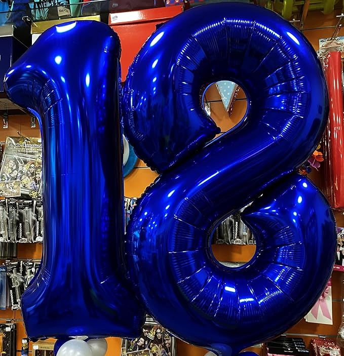 Night Blue Number 1 Balloon 40 inch, Number 1 Birthday Balloons for Boy Girl, Night Blue Foil One Balloon for 1st 10 11 12 16 18 Birthday Party, Anniversary Celebration Numbers Decorations