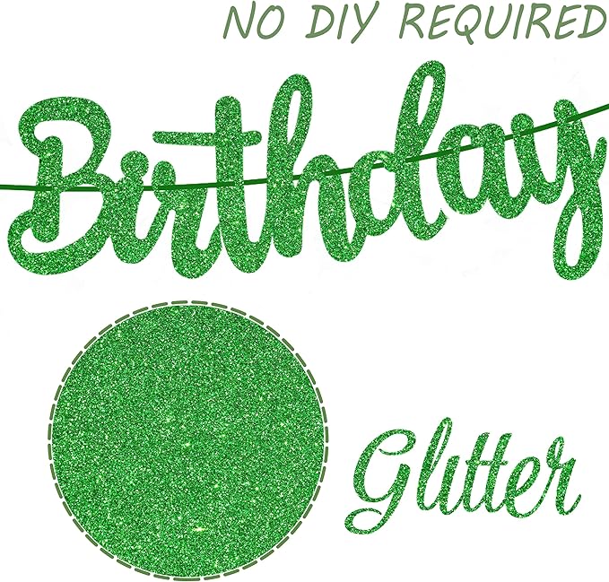 Tropical Birthday Decorations Green Palm Leaf Happy Birthday Banners Hawaiian Luau Birthday Decorations for Summer Theme Birthday Party Jungle Baby Shower Supplies