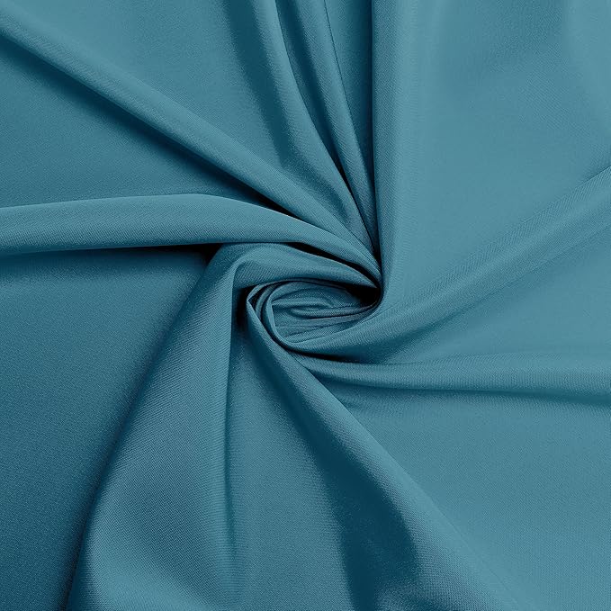 sancua Round Tablecloth - 80 Inch - Water Resistant Spill Proof Washable Polyester Table Cloth Decorative Fabric Table Cover for Dining Tables, Buffet Parties and Camping, Teal