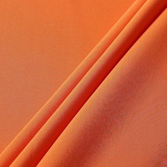sancua Round Tablecloth - 48 Inch - Water Resistant Spill Proof Washable Polyester Table Cloth Decorative Fabric Table Cover for Dining Tables, Buffet Parties and Camping, Orange