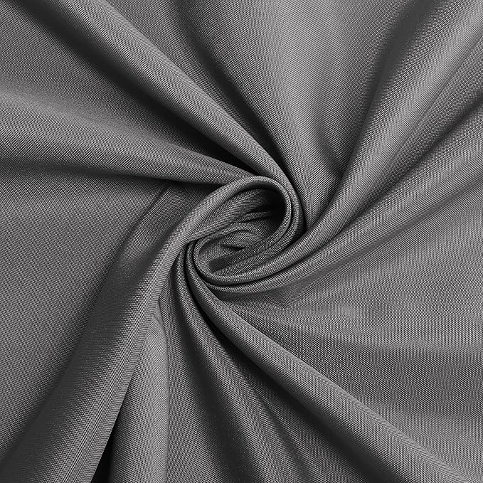 sancua Round Tablecloth - 70 Inch - Water Resistant Spill Proof Washable Polyester Table Cloth Decorative Fabric Table Cover for Dining Tables, Buffet Parties and Camping, Light Grey