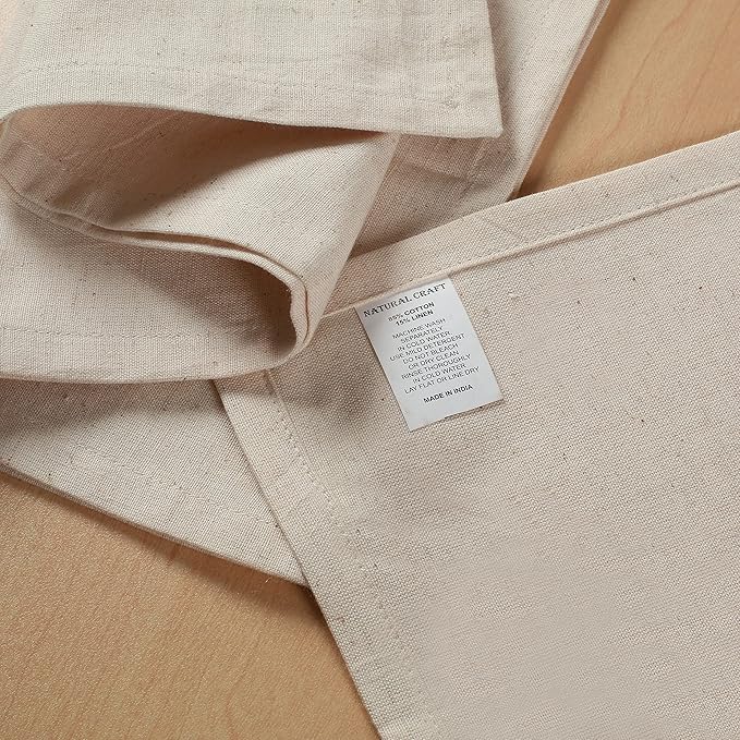 Cloth Napkins Set of 12 Cotton Linen flax12 Pack Premium Quality, Reusable Washable Ideal for Farmhouse Party Wedding Spring Summer Easter - Perfect Everyday Use Ivory Natural