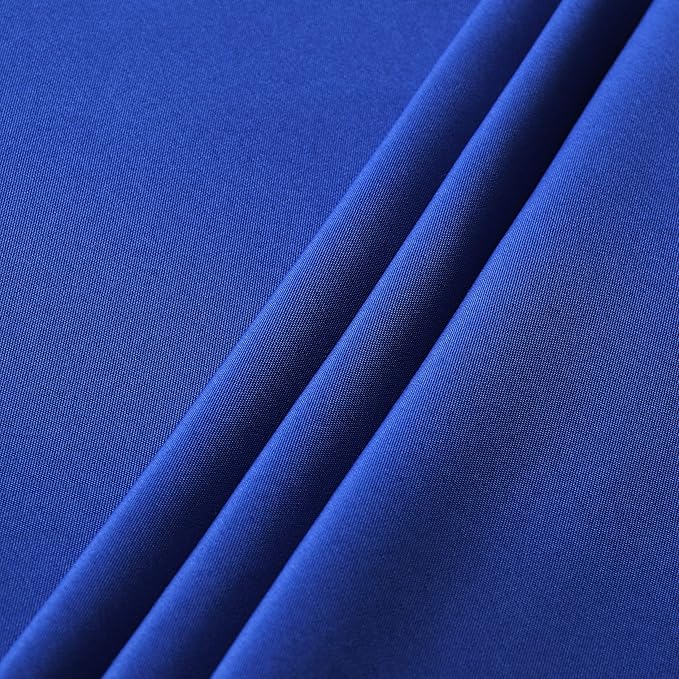 sancua Round Tablecloth - 108 Inch - Water Resistant Spill Proof Washable Polyester Table Cloth Decorative Fabric Table Cover for Dining Tables, Buffet Parties and Camping, Blue