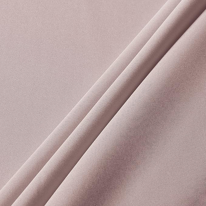 sancua Round Tablecloth - 80 Inch - Water Resistant Spill Proof Washable Polyester Table Cloth Decorative Fabric Table Cover for Dining Tables, Buffet Parties and Camping, Blush