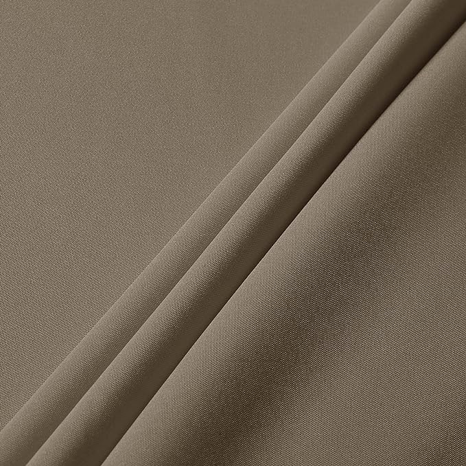 sancua Round Tablecloth - 60 Inch - Water Resistant Spill Proof Washable Polyester Table Cloth Decorative Fabric Table Cover for Dining Tables, Buffet Parties and Camping, Taupe