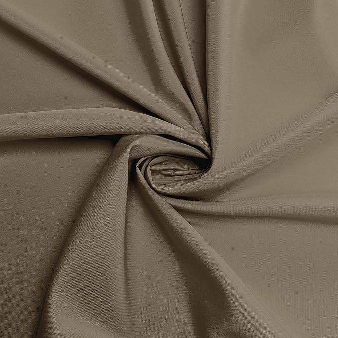 sancua Round Tablecloth - 120 Inch - Water Resistant Spill Proof Washable Polyester Table Cloth Decorative Fabric Table Cover for Dining Tables, Buffet Parties and Camping, Taupe