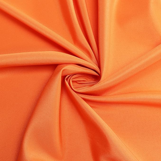 sancua Round Tablecloth - 80 Inch - Water Resistant Spill Proof Washable Polyester Table Cloth Decorative Fabric Table Cover for Dining Tables, Buffet Parties and Camping, Orange
