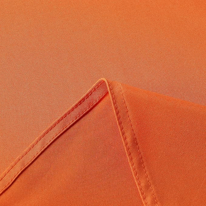 sancua Round Tablecloth - 80 Inch - Water Resistant Spill Proof Washable Polyester Table Cloth Decorative Fabric Table Cover for Dining Tables, Buffet Parties and Camping, Orange